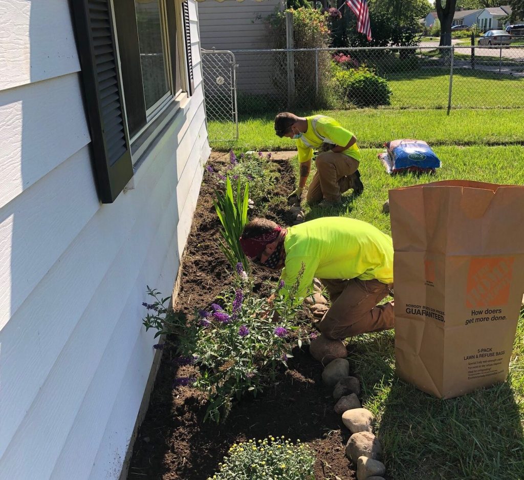 Planting a garden in the West Willow neighborhood